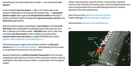 How fast is the new hyped Genesis simulator?