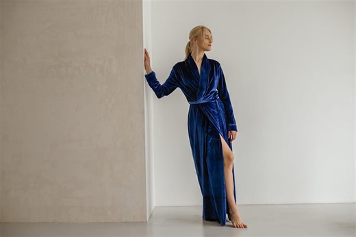 Velvet Long Robe, Women’s Velvet Robe, Long Velour Robe, Bridal Robe, Bridesmaids Robes, Getting Ready Outfit - Etsy