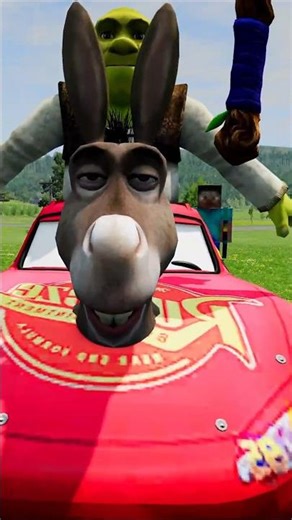 GIANT SHREK & PIRANHA PLANT vs AMONG US & MCQUEEN! 😱💥 (0% SURVIVAL) | BeamNG.drive