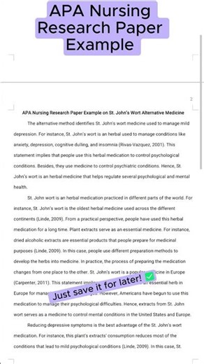 APA Nursing Research Paper Example