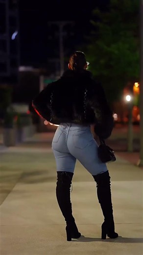 Sleek Night Out Outfit Idea | Black Fur Jacket & Thigh High Boots 🖤✨