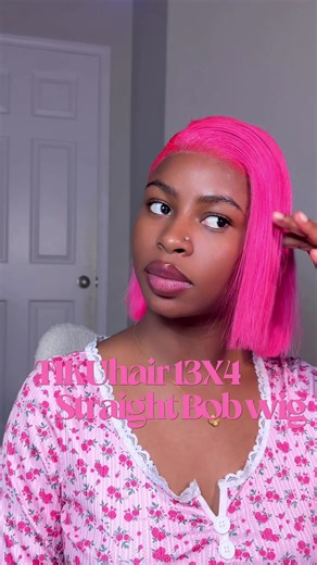 Installing a Bob Wig with Pink Hair Tips