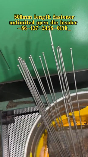 59K views · 456 reactions | How is more than 500mm long umbrella steel wire manufactured? TaiShin unlimited length open die header machine. #reels #reelsvideo #reelvideos #opendieheadermachine #infinitelengthopendieheader #extralengthopendieheadermachine #umbrellaframesteelwiremachine #ribwiremakingmachine #dibracketwiremachine #longlegnthboltmakingmachine #umbrellaframeparts #steelwiremakingmachine #coldforging #longboltmakingmachine | 曾丽丽 | Facebook