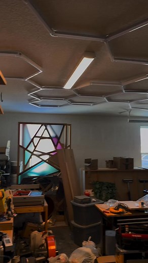 95 reactions · 9 comments |  Brighten up your home workshop! Hexagon LED lights provide even, shadow-free illumination—see every cut, grind, and assembly clearly. Minimalist design, easy installation—create a safe and comfortable DIY space in minutes.  Limited-time offer—upgrade your workshop today! | Garagesdiy.Qulight | Facebook