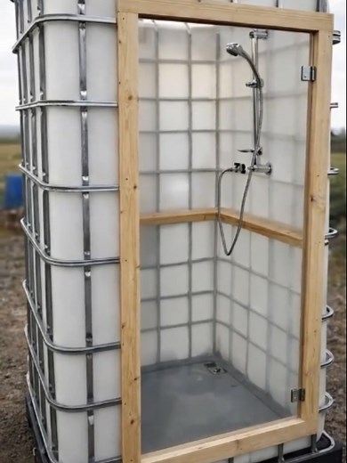 DIY Outdoor Shower from IBC Tank: Sustainable & Affordable