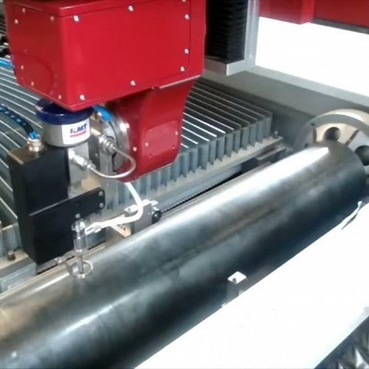 #PIPE CUTTING-METAL PIPE #WATERJET CUTTING ON ROTARY TABLE