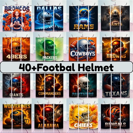 Football Helmet PNG Bundle | Sports Clipart, Tumbler Wraps (digital Download) - Etsy