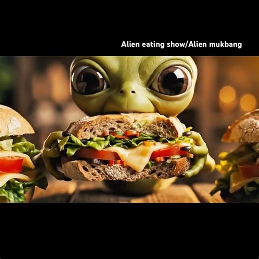 Alien ASMR: Sandwich from Earth👽🥪🌎🌍🌏