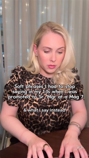 Anne | Career Coach for New Leaders ✨ on Instagram: "When I first stepped into a leadership role I struggled to feel comfortable during 1:1s…especially when I needed to set expectations or give feedback. One of the ways that showed up was in softening my language because I felt like it would be “received better”. What i’ve learned over time is that softening your language at work and especially during 1:1 conversations actually has the opposite effect. When you soften your tone, you sound unsure