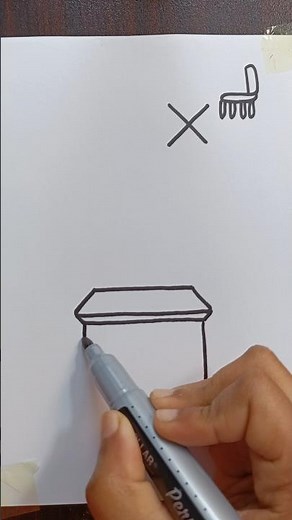 How To Draw Chair Step by Step #shorts #shortsfeed
