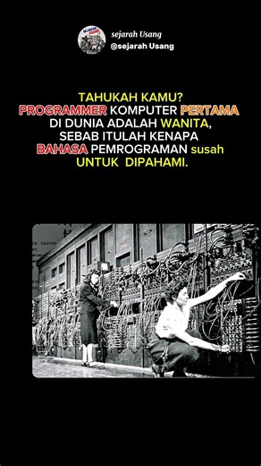 Fakta Mengejutkan: Programmer Pertama dalam Sejarah Adalah Wanita #faktasejarah #sejarah