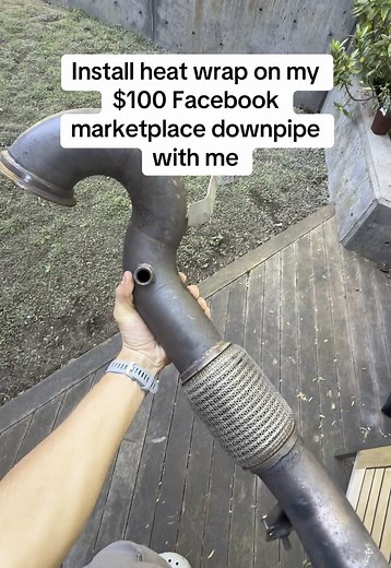 Installing Heat Wrap on My Audi Downpipe