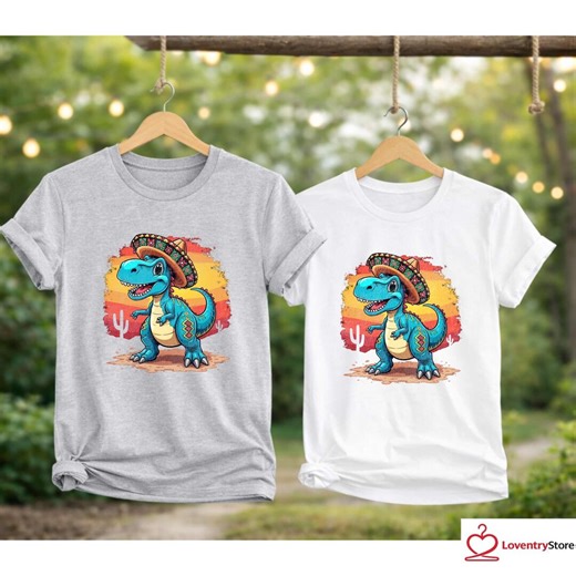 Kids Sombrero T-rex Shirt – Dinosaur Fiesta Graphic Tee - Etsy