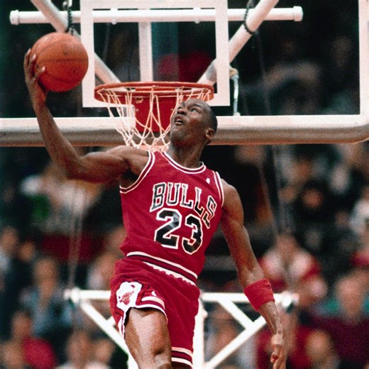 NBA Cobwebs on Instagram: "February 6, 1988: Michael Jordan of the Chicago Bulls wins the Gatorade Slam Dunk Championship in Chicago. Jordan defeated Dominique Wilkins in the finals. Other contestants were Greg "Cadillac" Anderson, Clyde Drexler, Jerome Kersey, Otis Smith, Spud Webb. 📼 NBA Entertainment #otd #80s #nba #basketball #nbaallstar #dunk #chicagobulls #michaeljordan #airjordan #jumpman"