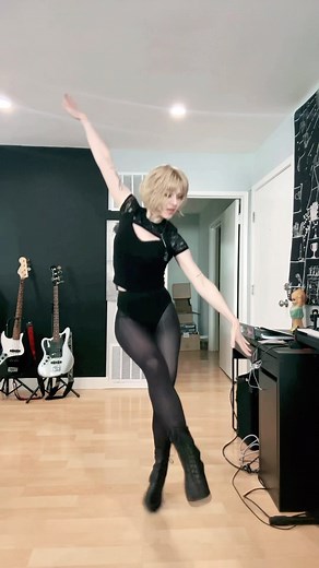 lark 🦇 on Instagram: "as requested i did the 'we both reached for the gun' dance that's been trending on the clock app 😘 dc: dev.the.menace on tiktok"
