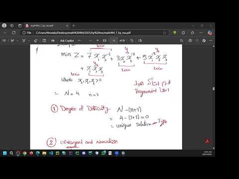 6- NonLinear programming - GPP unconstrained 2 examples - Moustafa Abdelfattah شرح عربي