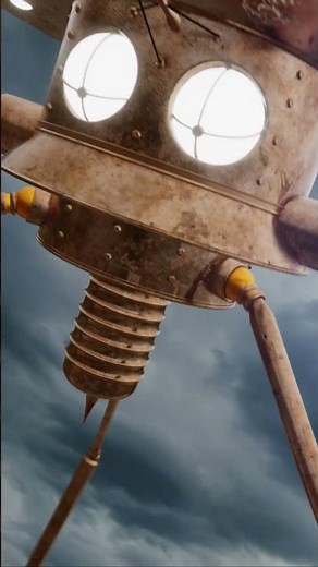 War of the Worlds 1898 Tripod Invasion #animation #waroftheworlds #worldofblender #fightingmachine