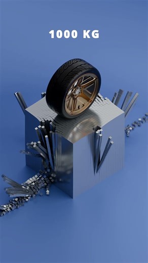 Satisfying Blender Simulation Wheel Falling! #satisfying #animation #blender