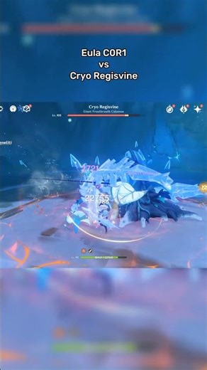 Eula C0R1 vs Cryo Regisvine | Genshin Impact 5.8 #genshinimpact #shorts