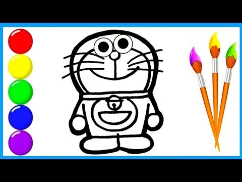 💙 Easy Doremon Drawing with Colours | Cartoon Drawing for Kids and Beginners | Full Tutorial
