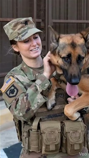 **Title:**🐾🇺🇸 *Partners in Service* 💚 #animallovers #germanshepherd #rescueefforts
