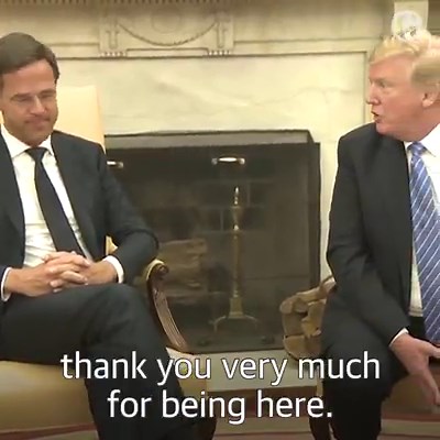 The Dutch prime minister, Mark Rutte, disagreed with the US president, Donald Trump, in a White House photo-op on Monday. The president referred to upcoming discussions between the US and the EU around trade deals and tried to joke that if the discussions failed it could be positive. Rutte quickly injected with a strong "No" and a smile. Trump replied with a comment about the car industry, but Rutte followed up quickly with: "It's not positive. We have to work something out." | The Guardian