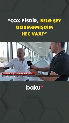 Bakıda piyada keçidində utancverici mənzərə - Baku TV