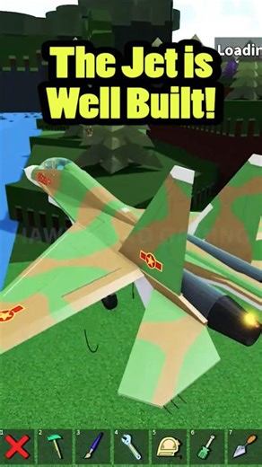Roblox Build a Boat for Treasure Fighter Jet is well built even if I shut it down! #babft #roblox