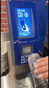 27M views · 76K reactions | A smart soda machine. It knows your cup ounces and how much you have remaining after you fill it up. You gotta be quick!! #facebookreels #reels #viral #sodamachine #interesting #pepsi #technology | Lisa Marie Haller | Facebook