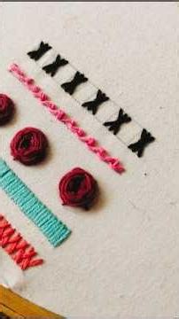 sheaf stitch embroidery tutorial for beginners. #shorts