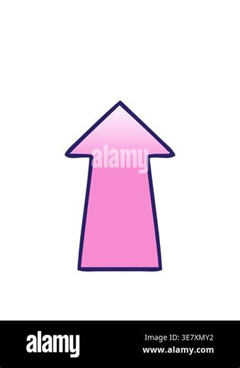 stretching up animation of pointing arrow symbol icon Stock Video Footage - Alamy