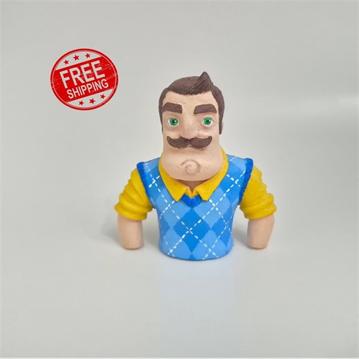 Hello Neighbor Handmade Horror Game Resin Statue Gift Fridge Magnet - Etsy
