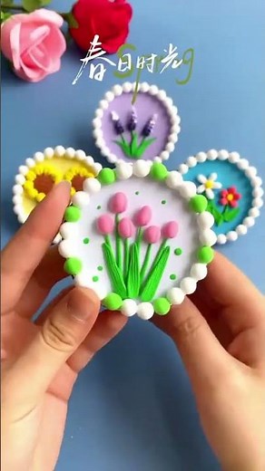 “Cute Clay Flower Decor 🌸 Easy DIY Room Decoration Idea | Aesthetic Mini Craft