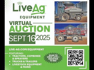 LiveAg Virtual Equipment Auction | September 16, 2025 – Register to Bid Today