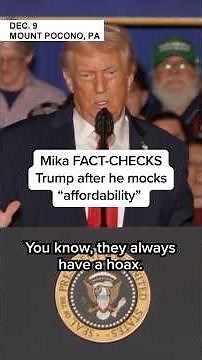 Mika FACT-CHECKS Trump after he mocks 'affordability'