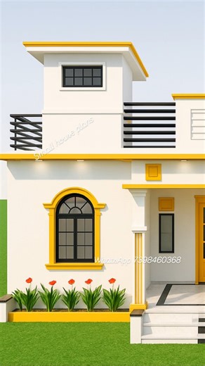 Pavan Kumar on Instagram: "Single family home design photo 🏠🏡 #houseplan #architecture #smallhouseplans #homedesign #3dhouseplan #frontelevation #makan #homedecor #homemade #3dhousedesign"