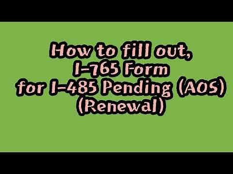 [Renewal]How to fill out I-765 form renewal for AOS I-485 PENDING, RENEW I-765, combo card