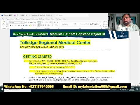 New Perspectives Excel Modules 1-4 SAM Capstone Project 1a | Tallridge Regional Medical Center