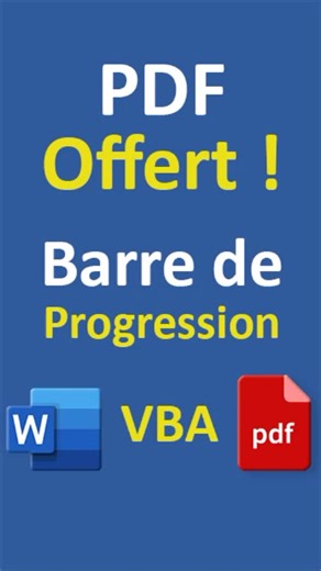 Barre de progression VBA Word Lien du PDF offert : https://drive.google.com/file/d/1imj4iW5Rhl4ZX2LO6Zp-a0z2fKnbW41z/view?usp=sharing Le Livre VBA Word : https://www.bonbache.fr/livres-word-pdf.php#livre-word-vba | Formations Excel, Access et bien d'autres | Facebook