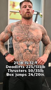 6.4K views · 30 reactions | Full Body Burner workout  21-18-15-12-9 Deadlifts DB Thrusters Box jumps The weights above are advanced!! This can be modified into whatever weight you choose. And step ups can replace box jumps. Rep scheme stays the same ☺️﫶 Enjoy!! ☄️ | Kevin Clark | Facebook