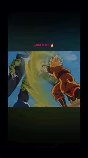 Goku vs Cell power battle 🔥 #animefan #goku #dragonballz