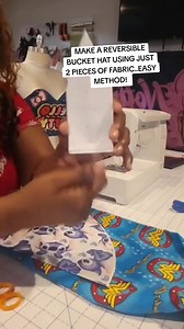 Sew a bucket hat with me FAST!!! (Full video is posted) use 2 pieces of fabric FOR REVERSIBLE..EASY METHOD!!!! #BUCKET #HAT #CUSTOM #VIRAL #SHARE #custom | Sundae Phillips