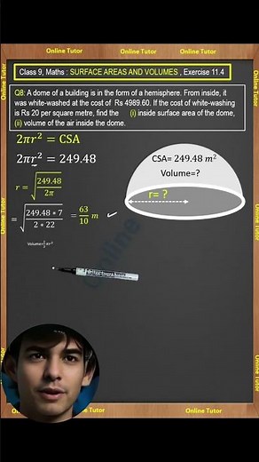 Q8_ii Ex 11.4, class 9 Math, Surface Areas And Volumes.