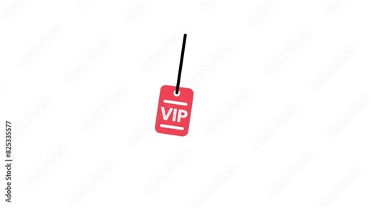 VIP priority sign icon animation, Vip badge, VIP neck tag icon, vip card. Stock Video