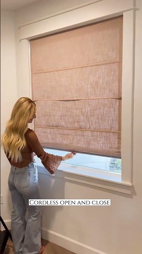 Cordless Roman Shades Installation!🤍#twopagescurtains #twopageshome #windowtreatments