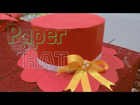 How to make Paper Hat🎩 I DIY Paper Craft I Easy I Sun Hat I Hat tutorial for kids......
