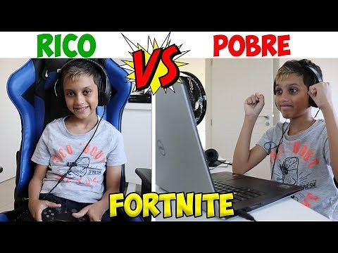 RICO VS POBRE JOGANDO VÍDEO GAME: FORTNITE (PARTE 2) Gustavo TV