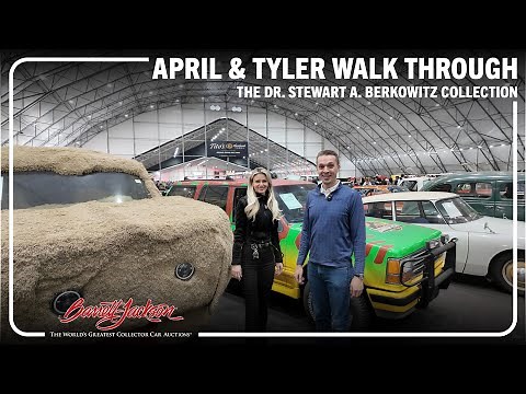 April Rose and Tyler Hoover check out the Dr. Stewart Berkowitz Collection - BARRETT-JACKSON 2025