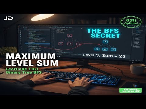 Maximum Level Sum of a Binary Tree - LeetCode 1161 | BFS Tree Traversal