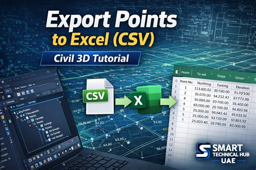 How to Create CSV File | Export Points from Civil 3D to Excel Learn the step-by-step professional method to export points from Autodesk Civil 3D to an Excel (CSV) file. This tutorial is perfect for civil engineers, surveyors, CAD technicians, and students who need accurate point data for reports, analysis, and project documentation. In this video, you will learn: ✔ How to export points from Civil 3D ✔ Create a CSV file correctly ✔ Open and edit point data in Microsoft Excel ✔ Best practices for 